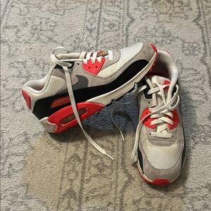 Nike Air Max Shoes in Red, Black, and Gray